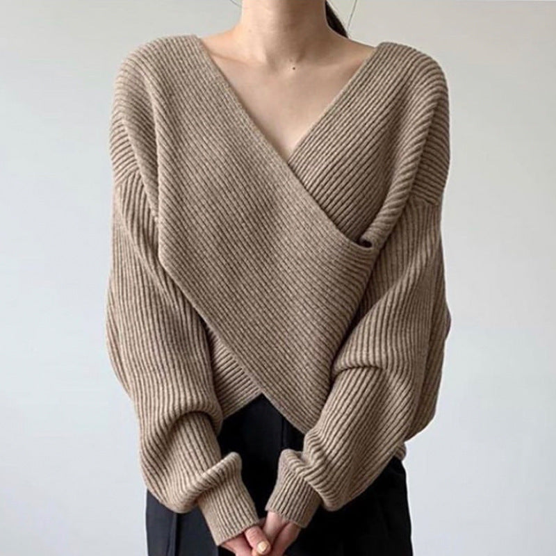 Adoré™ | Pull en tricot croisé chic