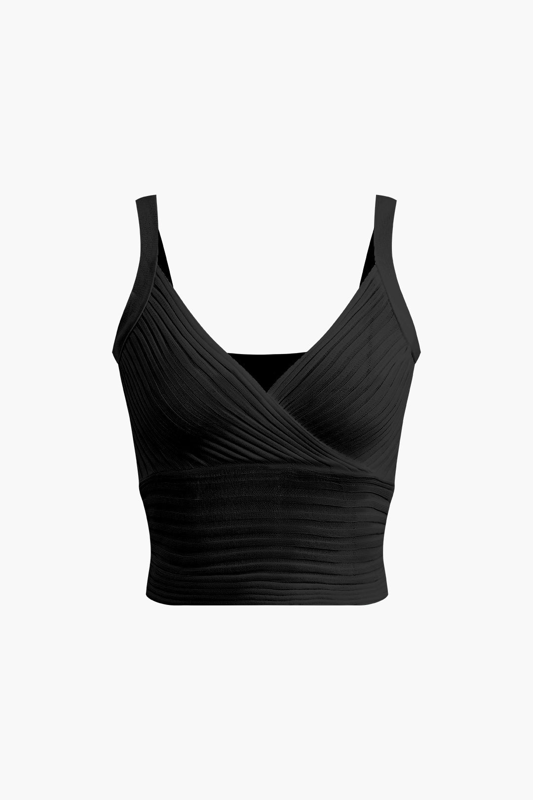 Reveré™ | Top Court À Encolure Croisée Côtelé