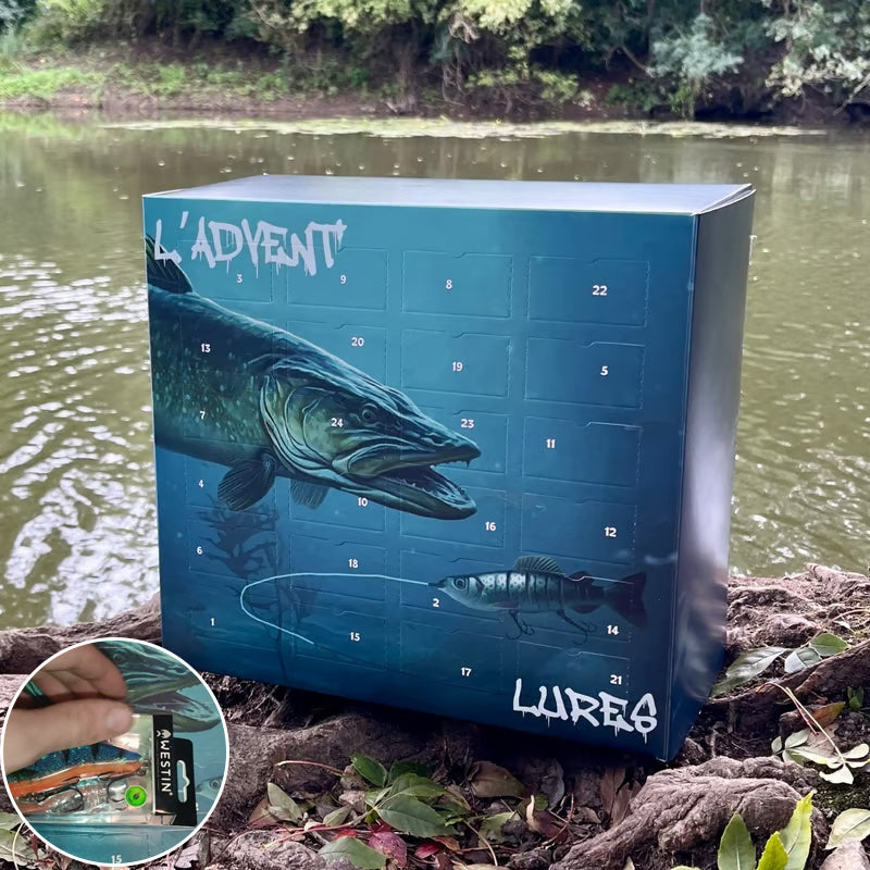 Calendrier de l’Avent Pêche Carnassier – 24 Leurres Exclusifs 🎣