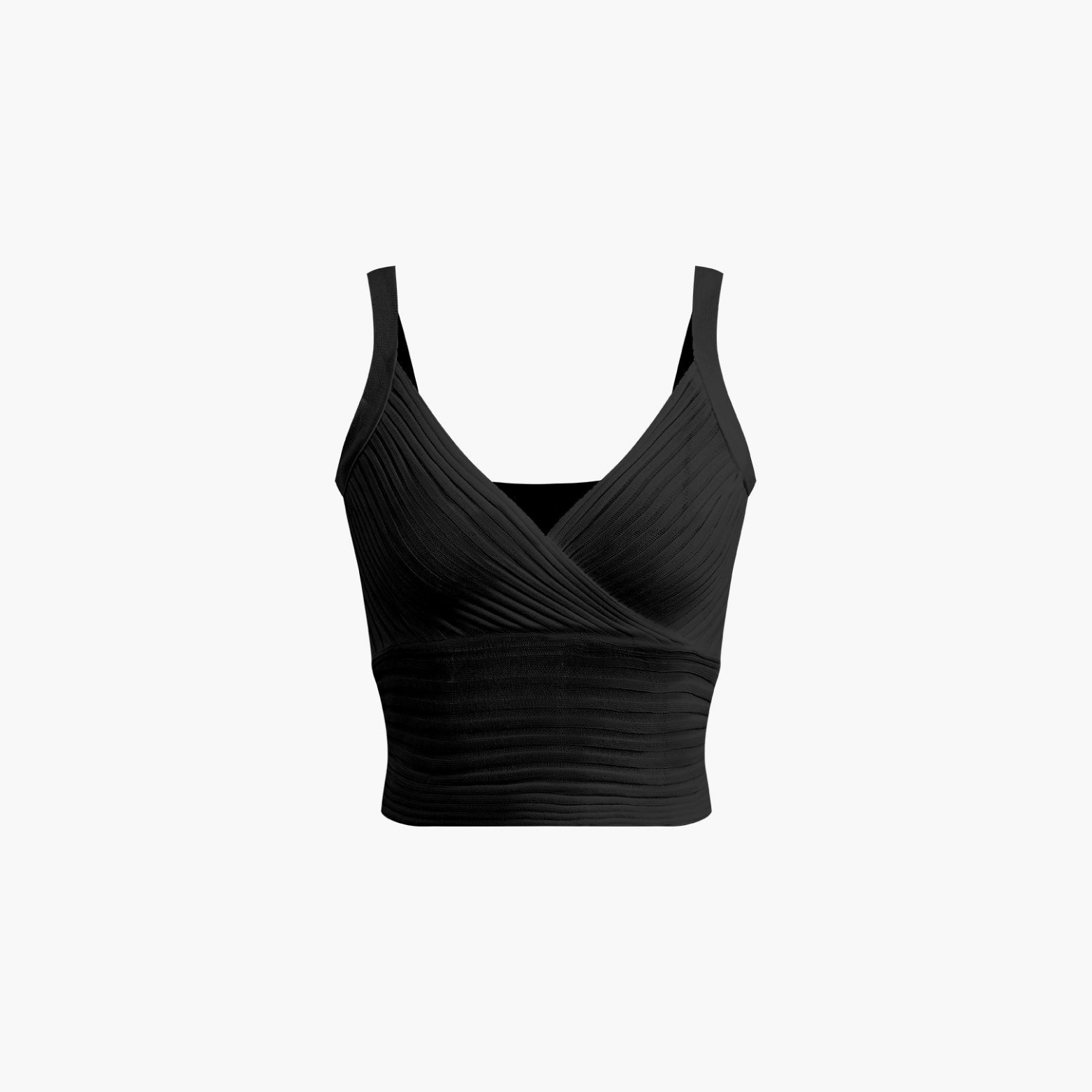 Reveré™  | Crop-Top À Col En V Plissé