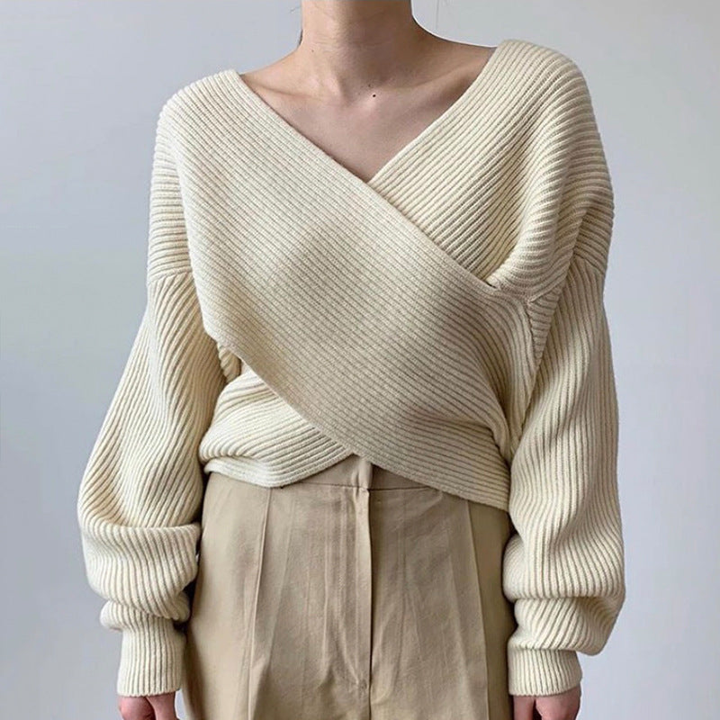 Adoré™ | Pull en tricot croisé chic