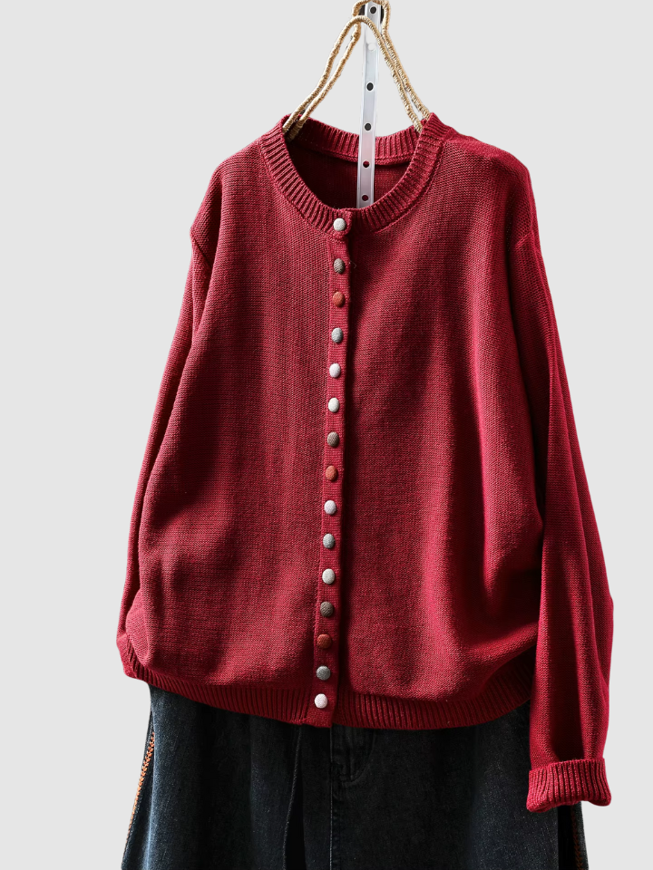 Adalyn™ | Gilet doux et élégant à boutons nacrés