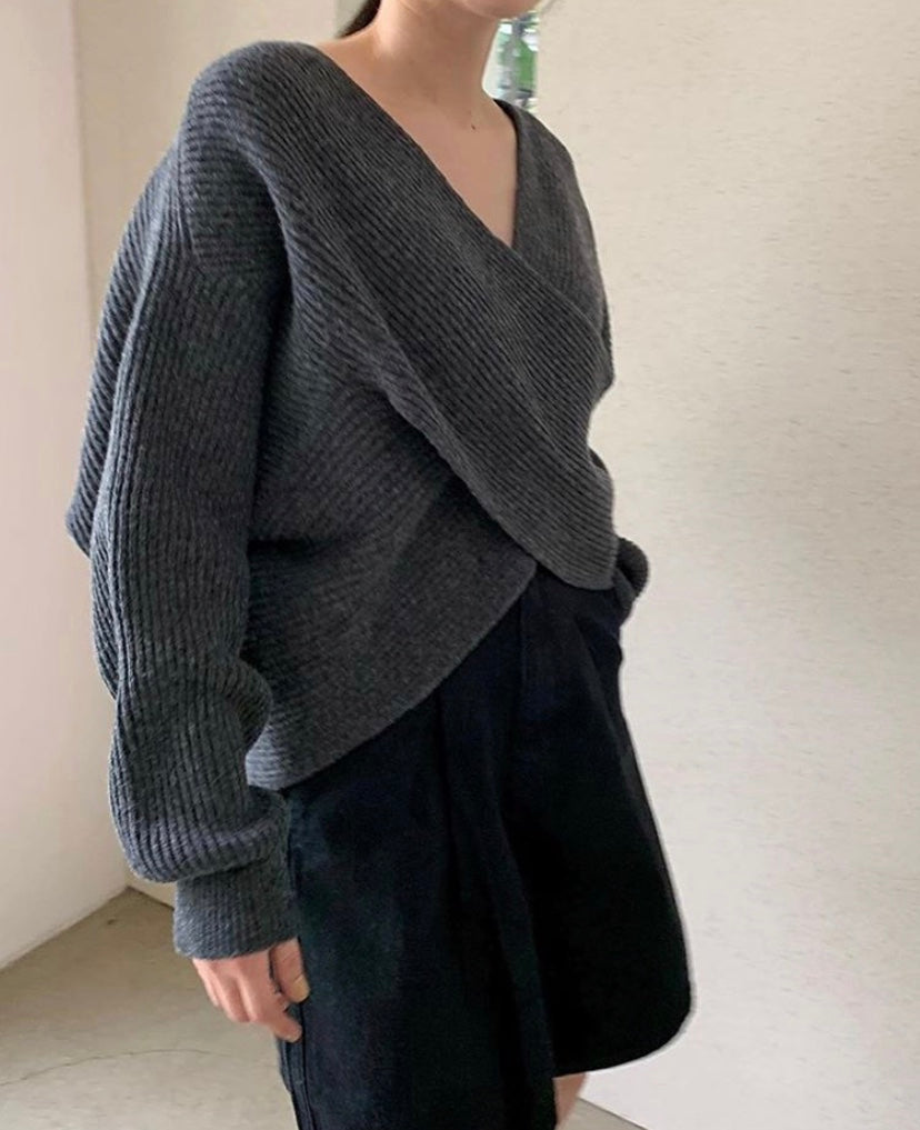 Adoré™ | Pull en tricot croisé chic